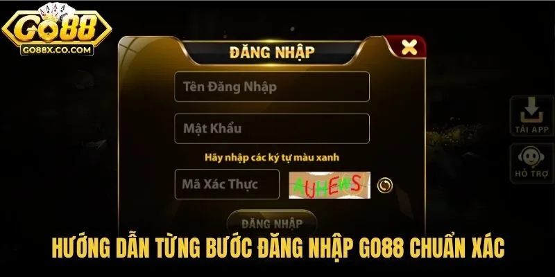 Hướng dẫn từng bước đăng nhập GO88 chuẩn xác