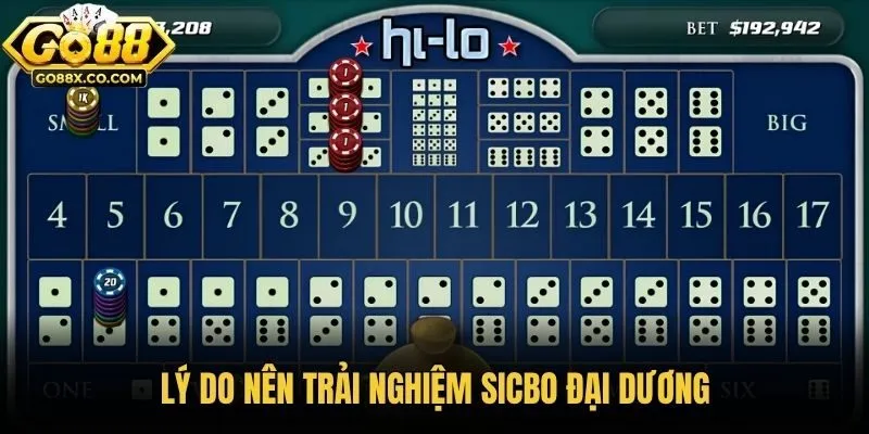 Lý do nên trải nghiệm Sicbo đại dương